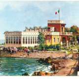 Il nipote omonimo del fondatore, Pasquale Angelillo, ci mostra alcune immagini d�epoca della sala ricevimenti, tra cui un acquerello del pittore Marino Cives